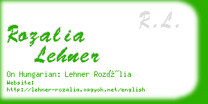rozalia lehner business card